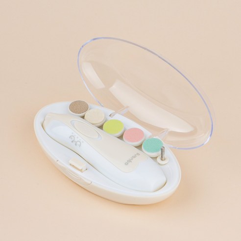 아가드 유아 네일트리머 베이지 색상 전동 아기 손톱 정리기